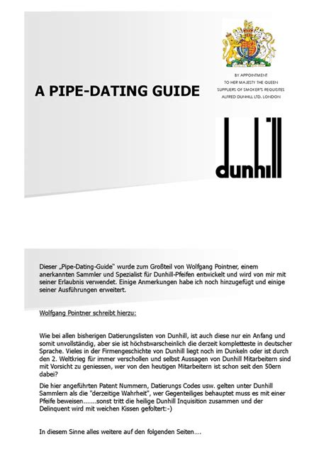 pipephil dunhill dating guide
